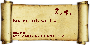 Knebel Alexandra névjegykártya