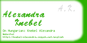 alexandra knebel business card